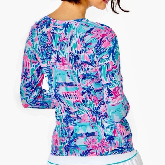 Lilly Pulitzer UPF 50+ Lux Tarah Sunguard Ravello Blue Perfect Match - Picture 7 of 7